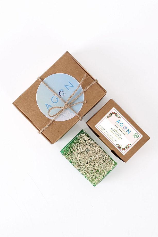 Agon %100 El Yapımı Doğal Kabak Lifli Argan Sabunu 120 Gr - Görsel 2